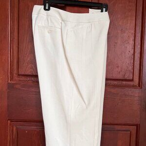 Winter white dress pants, pleated.